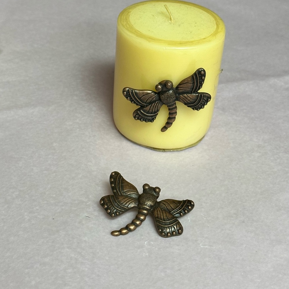 Home interiors & gifts metal dragonfly candle pins